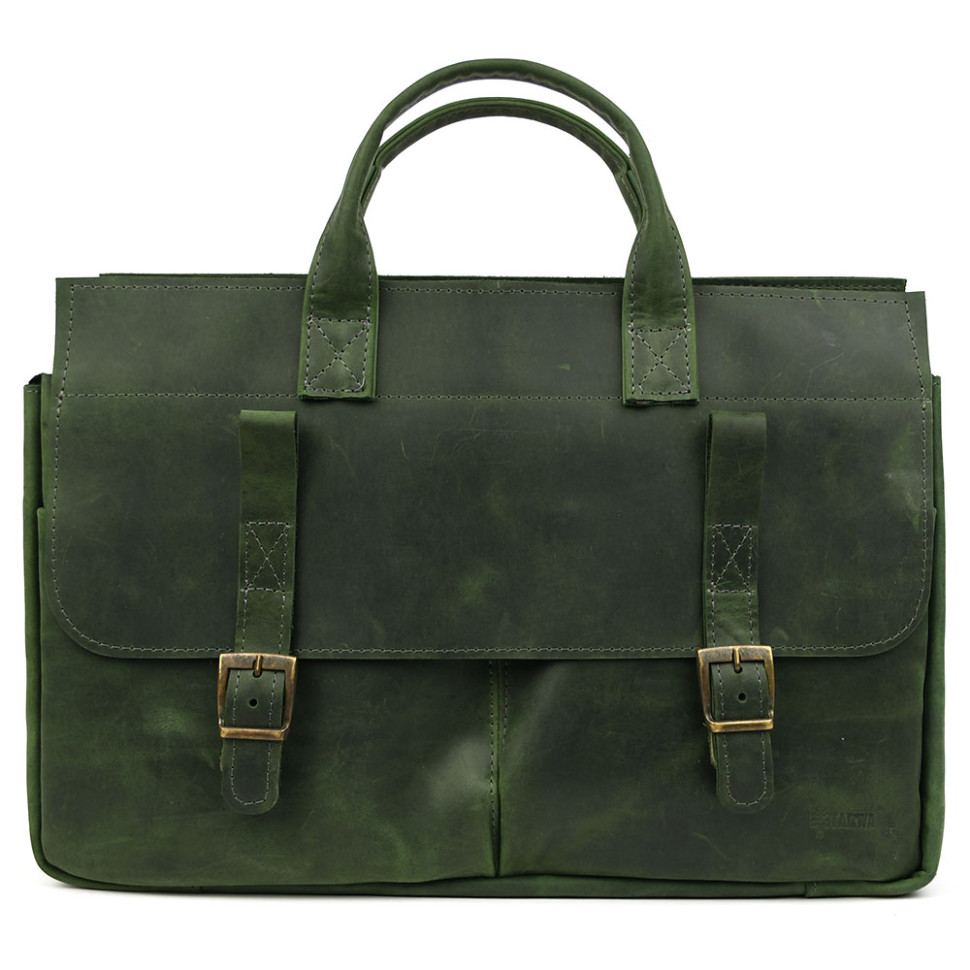 Mens bag for laptop and documents green TARWA RE-7107-3md