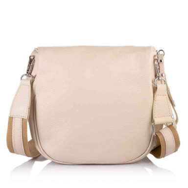 Кожаная женская сумка Virginia Conti Italy - Art01918beige