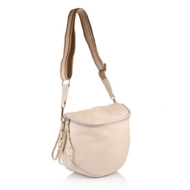 Кожаная женская сумка Virginia Conti Italy - Art01918beige