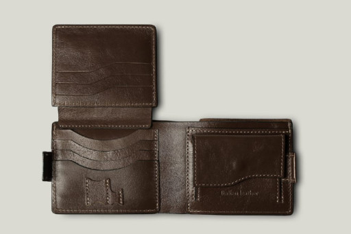 Шкіряне портмоне Аmico Grande Pelle, глянець шоколад 515620