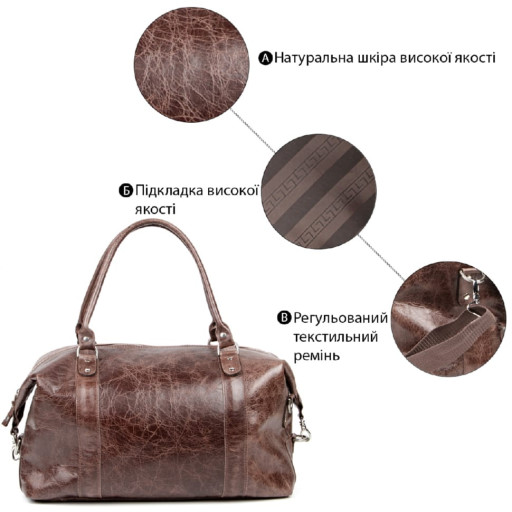 Сумка дорожня SHVIGEL 00905 Коричнева
