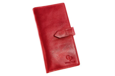 Портмоне, червоне жіноче з хлястиком Grande Pelle 524660