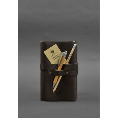 Leather notebook (Soft beech) 1.0 dark brown