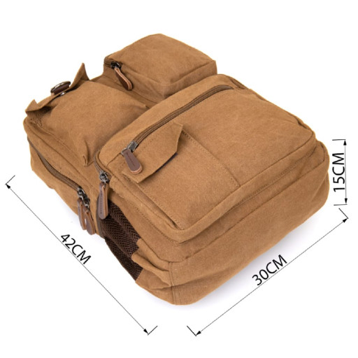 Рюкзак текстильний унісекс Vintage 20619 Коричневий