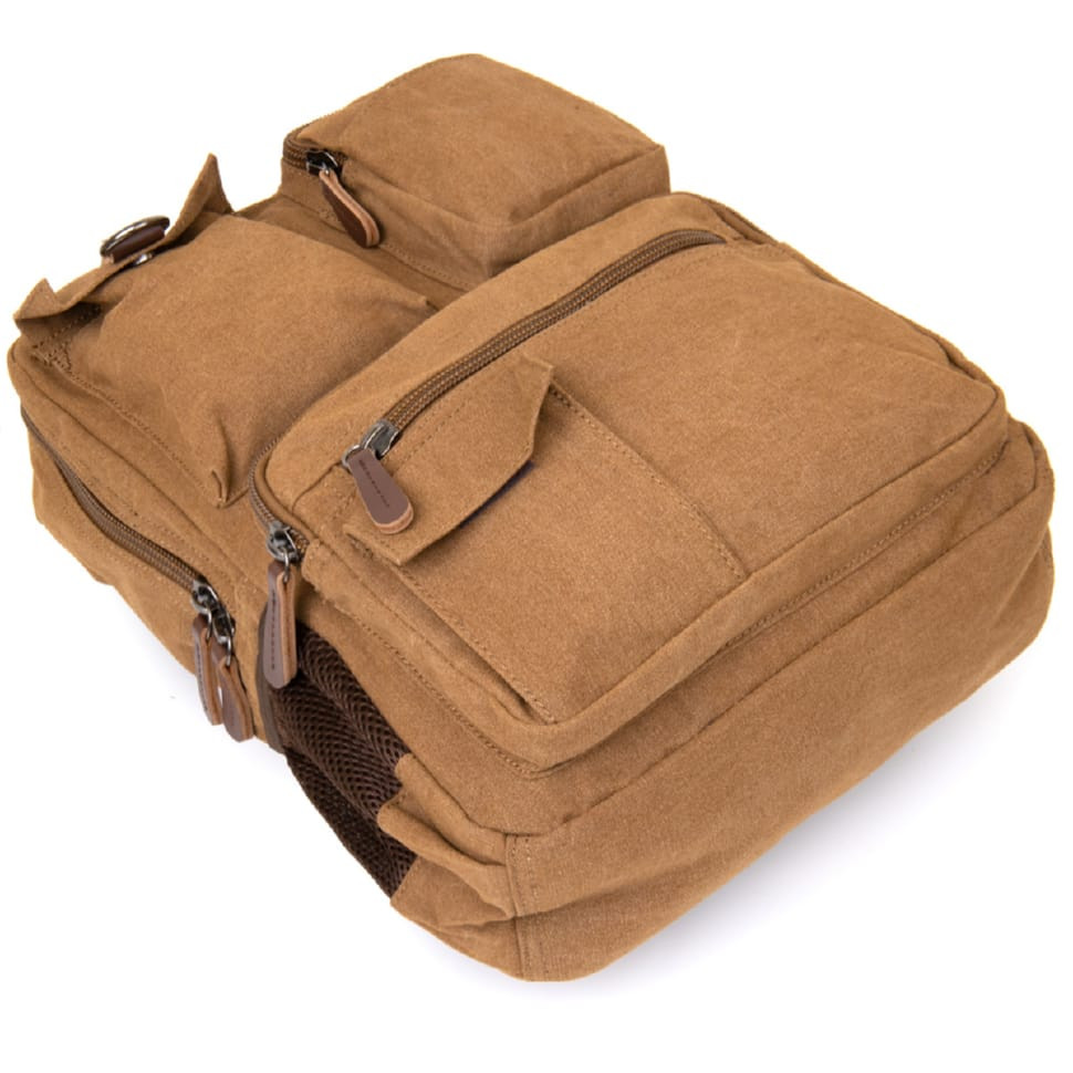 Рюкзак текстильний унісекс Vintage 20619 Коричневий