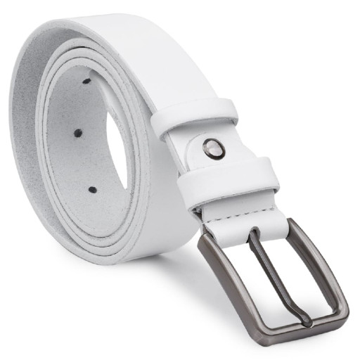 Універсальний ремінь із натуральної шкіри Vintage 20703 Білий