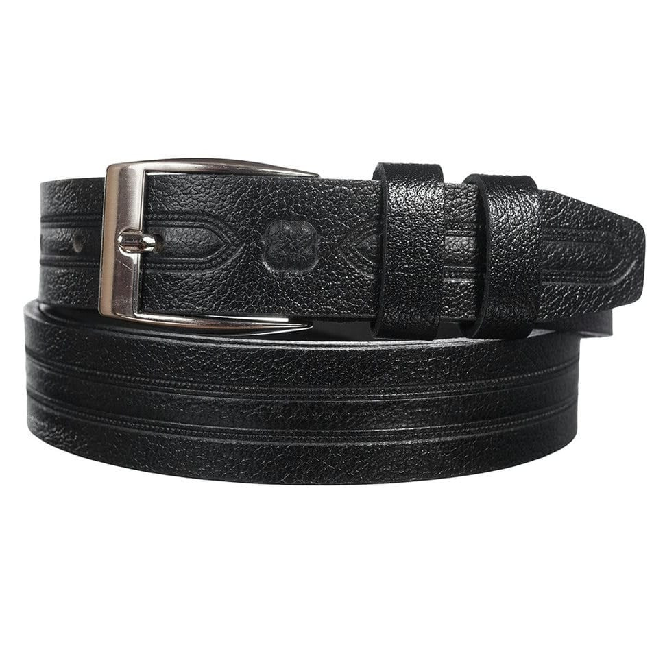 Ремінь шкіряний YSK класичний 3 см 1879-1 чорний