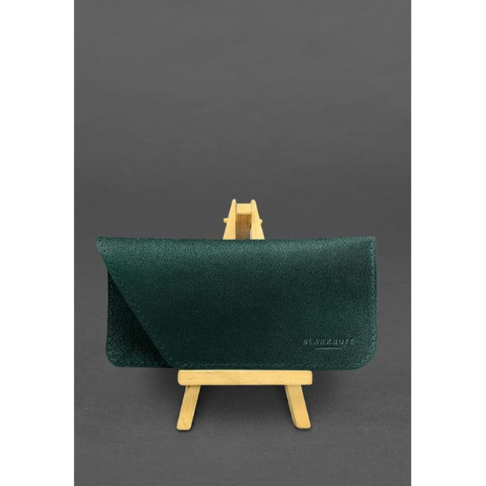 Кожаный чехол для очков Зеленый Краст