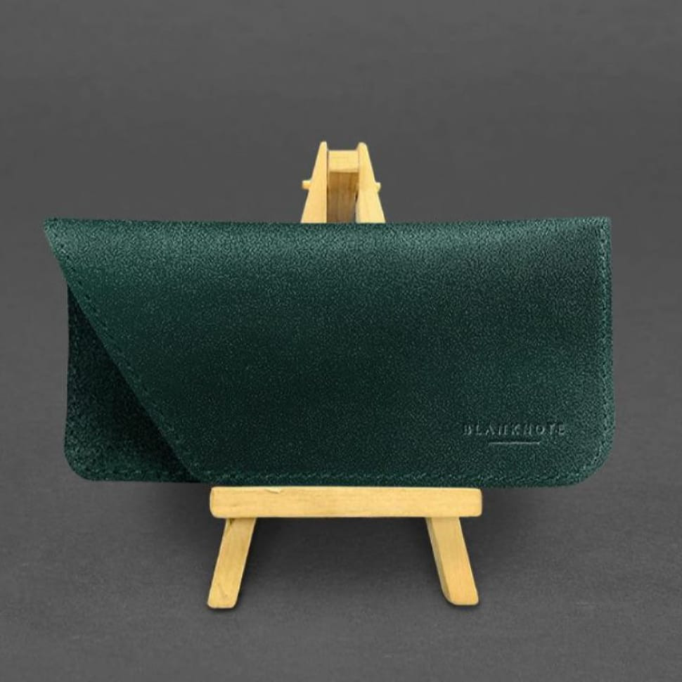 Кожаный чехол для очков Зеленый Краст