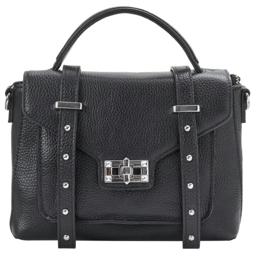 Сумка жіноча шкіряна DER FLINGER DF4019-101 чорна