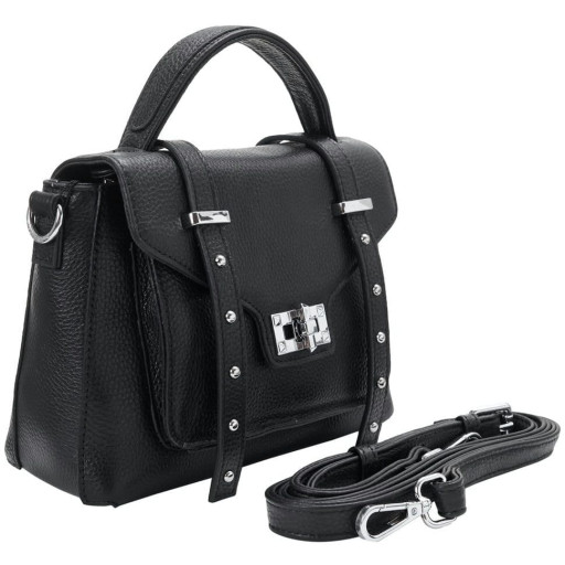 Сумка жіноча шкіряна DER FLINGER DF4019-101 чорна