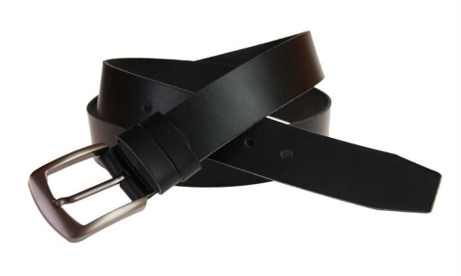 Ремінь чоловічий шкіряний джинсовий SULLIVAN RMK-31 (7) 115-150 см чорний