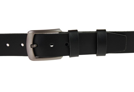 Ремінь чоловічий шкіряний джинсовий SULLIVAN RMK-31 (7) 115-150 см чорний