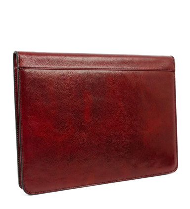 Womens Leather A4 Documents Folder Organizer - Candide -   Red color -  Time Resistance 5202801W