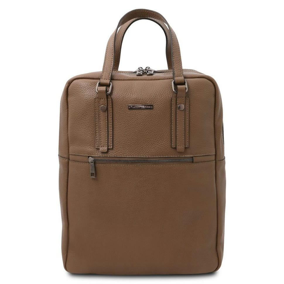 Кожаный рюкзак на два отделения с ручками Tuscany TL142136 