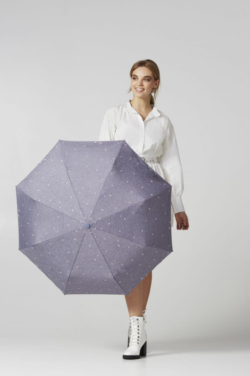 Women's umbrella Fulton L779 Superlite-2 Denim Hearts (Denim Hearts)