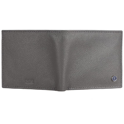 Чоловічий шкіряний гаманець Brampton London Plutus Grey (Сірий)