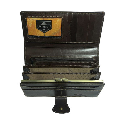 Leather wallet Accademia 1526 moro brown