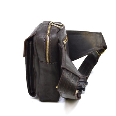 Men's leather belt bag TARWA RC-7777-4lx