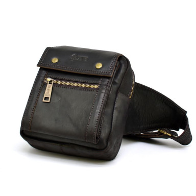 Men's leather belt bag TARWA RC-7777-4lx