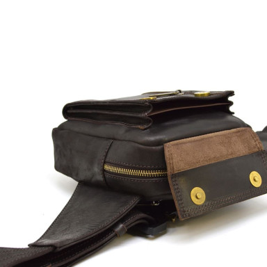 Men's leather belt bag TARWA RC-7777-4lx