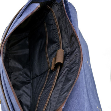 Men's shoulder bag canvas + leather RK-3090-4lx TARWA
