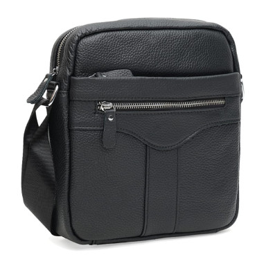 Men's leather bag Keizer K10187bl-black