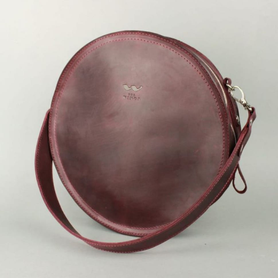 Жіноча шкіряна сумка Amy L бордова vintage