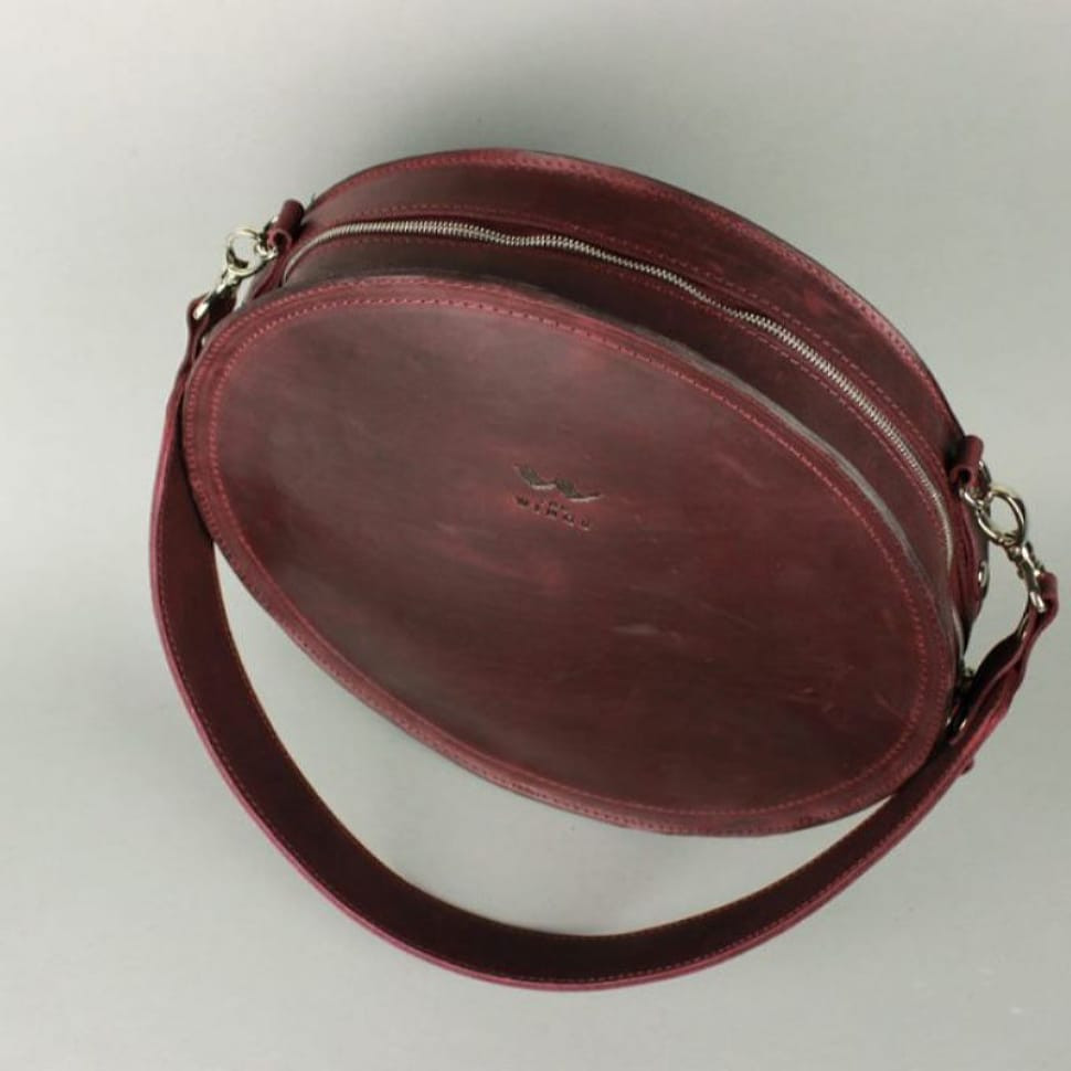 Жіноча шкіряна сумка Amy L бордова vintage