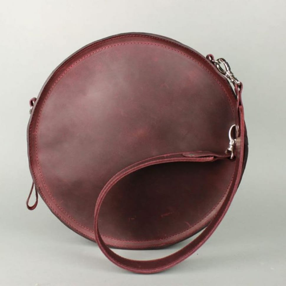 Жіноча шкіряна сумка Amy L бордова vintage