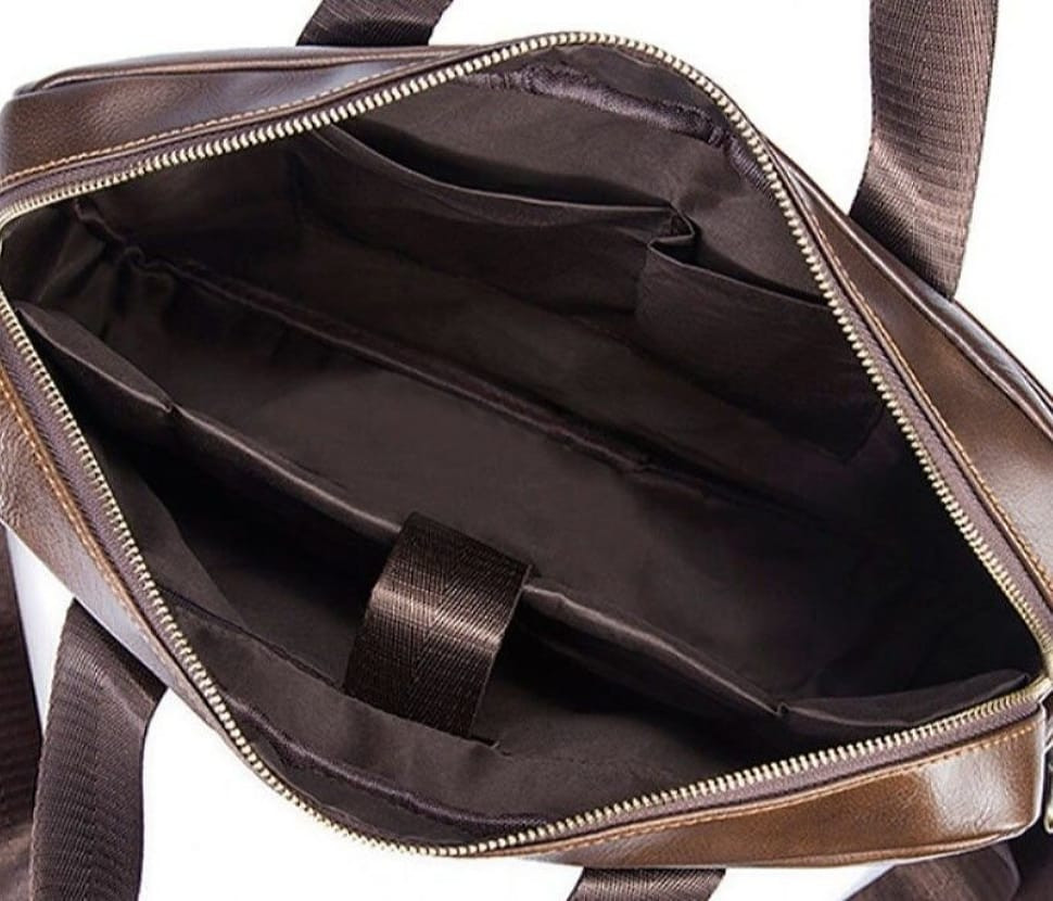 Сумка чоловіча Vintage 14626 шкіряна Коричнева