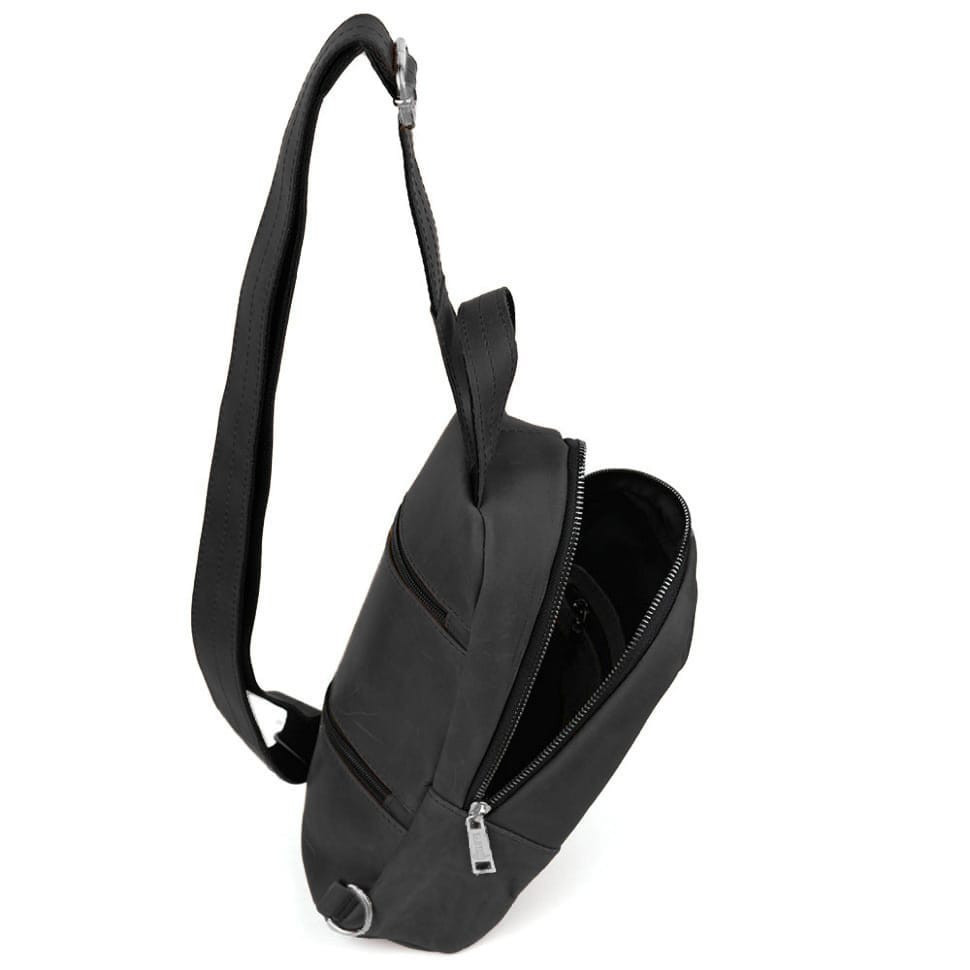 Рюкзак слінг шкіряний з кишенями TARWA RA-6010-3md 