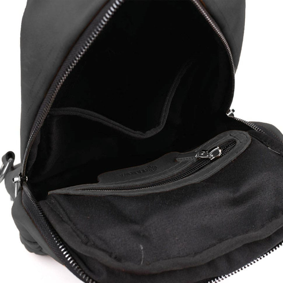 Рюкзак слінг шкіряний з кишенями TARWA RA-6010-3md 