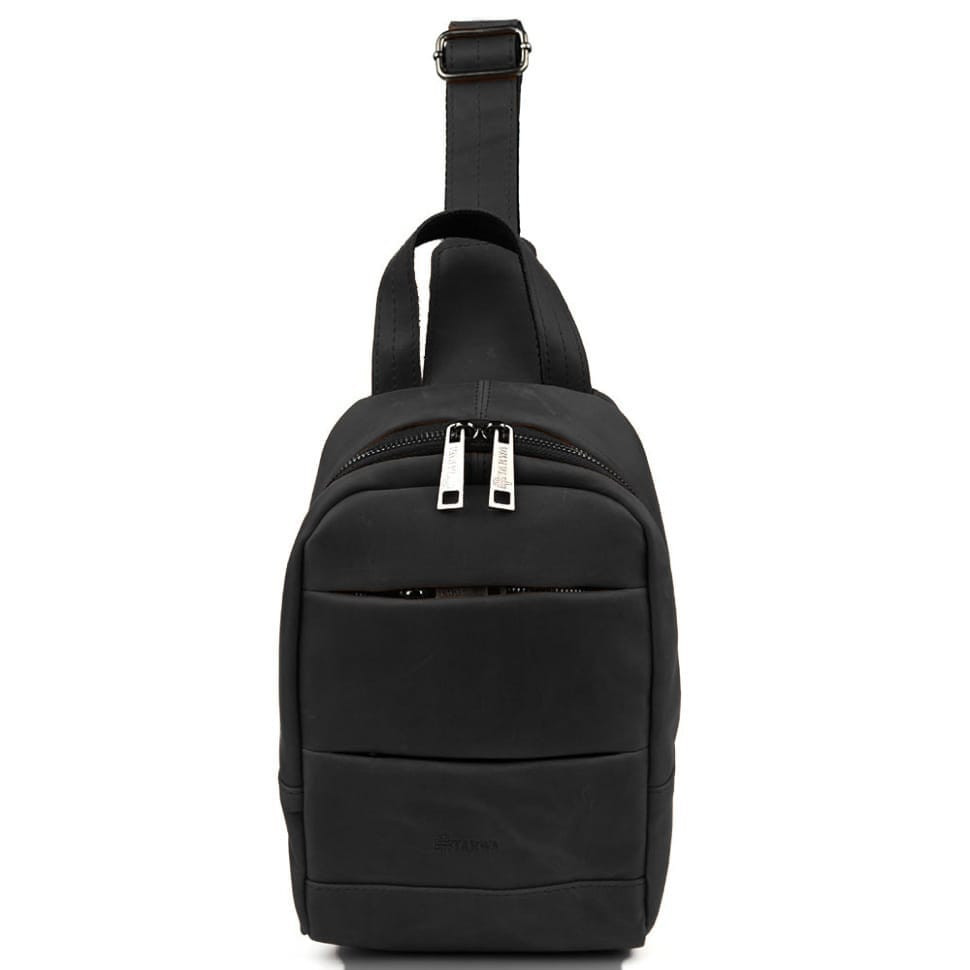 Рюкзак слінг шкіряний з кишенями TARWA RA-6010-3md 