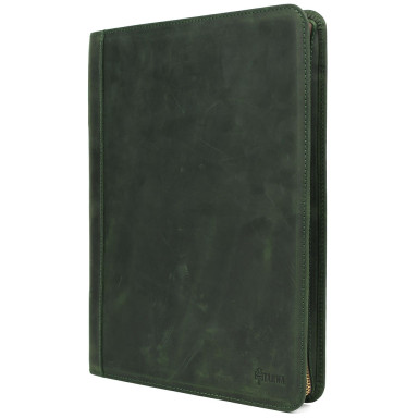Leather zippered folder for A4+ documents TARWA RE-1296-4lx