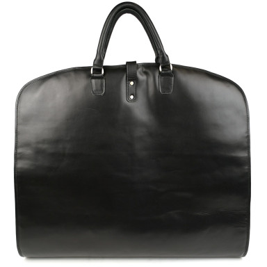 Leather garment bag (garment) TARWA GA-Grment-4lx made of black Nappa