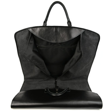 Leather garment bag (garment) TARWA GA-Grment-4lx made of black Nappa
