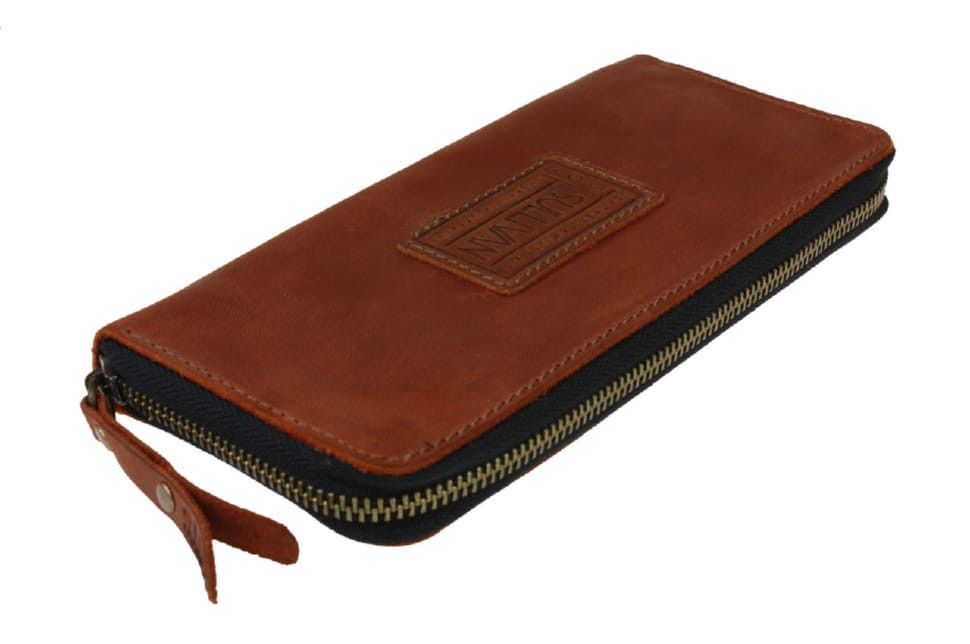 Wallet mens leather clutch bag large travel SULLIVAN 103-58-1(19.5) light brown