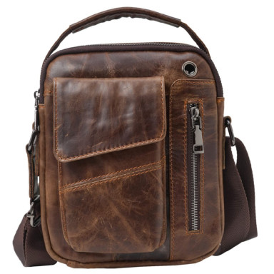 Барсетка м'яка шкіряна BUFFALO BAGS M7512C коричнева