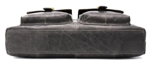 Сумка горизонтальная мужская кожаная Vintage 14778 Серая