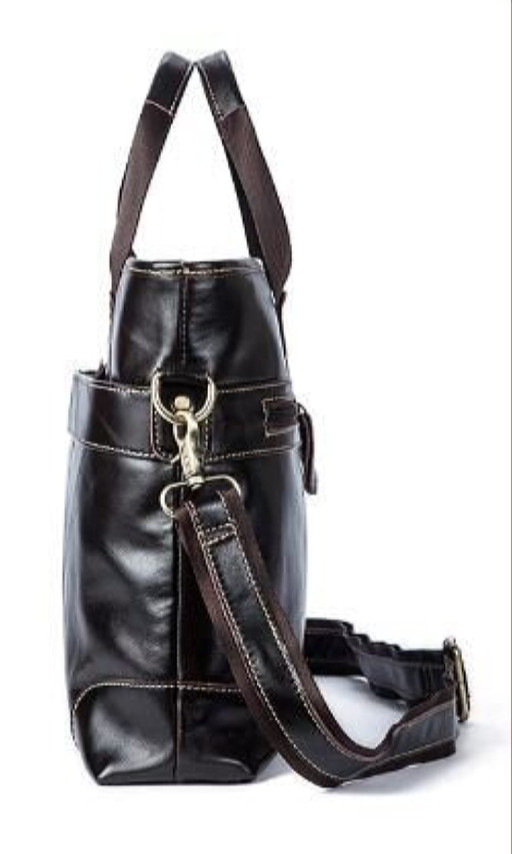 Сумка под ноутбук из гладкой кожи Vintage 14890 Коричневая