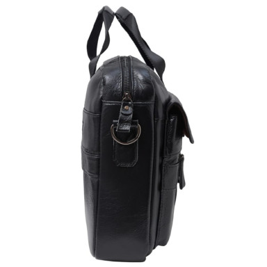 Портфель мягкий кожаный BUFFALO BAGS M5039A черный