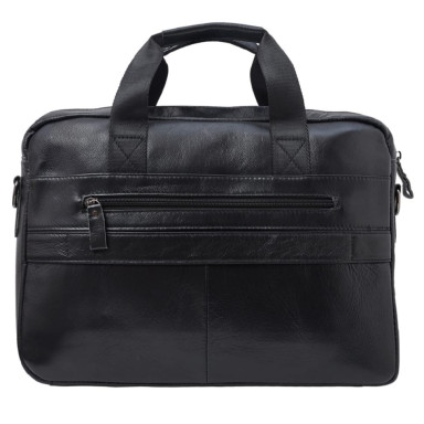 Портфель мягкий кожаный BUFFALO BAGS M5039A черный
