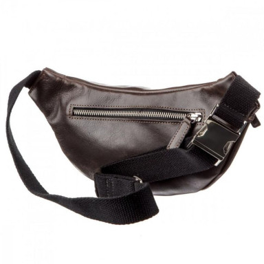 Leather belt bag banana Grande Pelle 741620 brown