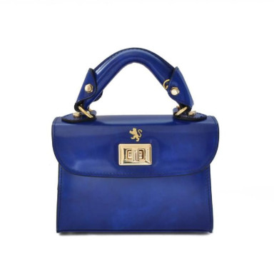 Pratesi RBE280/20 - Lucignano Small Handbag in cow leather Radica Electric Blue