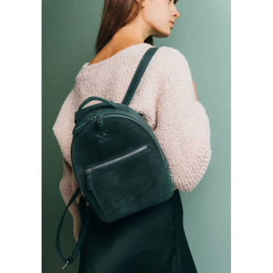 Groove S Leather Backpack Green Vintage