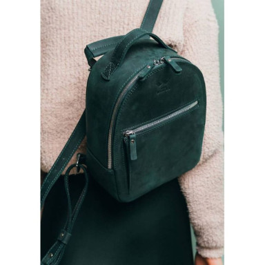 Groove S Leather Backpack Green Vintage