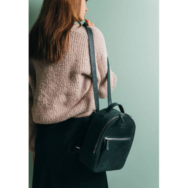 Groove S Leather Backpack Green Vintage