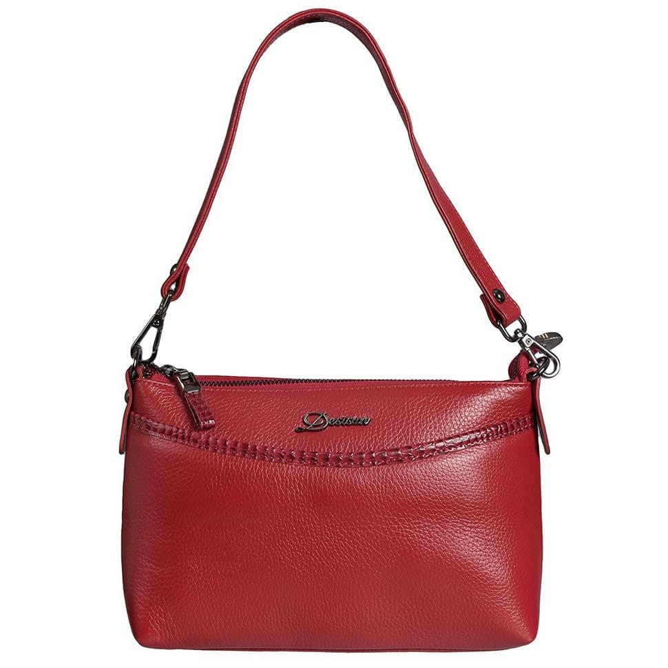 Сумка жіноча шкіряна Desisan 3033-4 червоний флотар