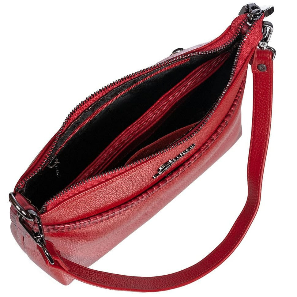 Сумка жіноча шкіряна Desisan 3033-4 червоний флотар